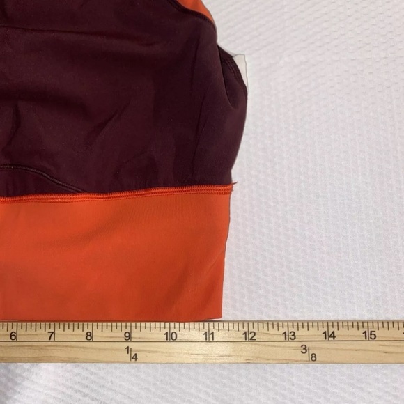 Lululemon Kick Serve Sweat Sports Bra Color lock Size 6 Luxtreme Red Orange - Picture 7 of 10